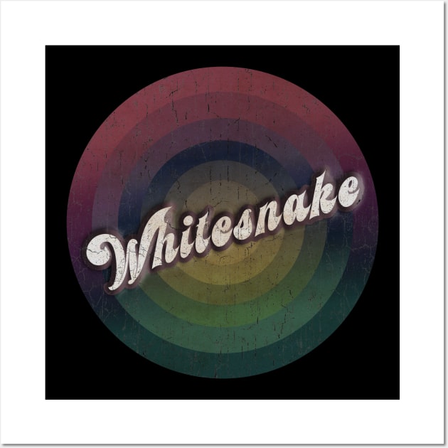 retro vintage circle Whitesnake Wall Art by NamaMarket01